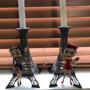 Betty Boop candle stick holders.